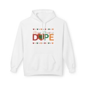 Black Is Dope Hoodie — Heart Design, Afrocentric Pride Sweatshirt